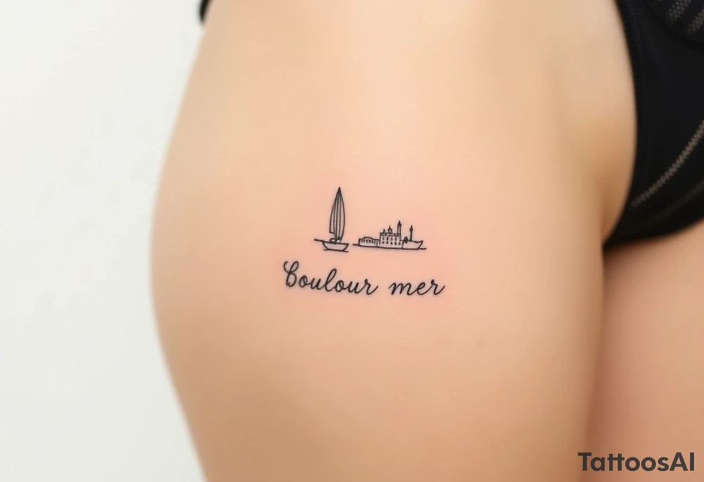 Boulogne sur mer with name underneath tattoo idea