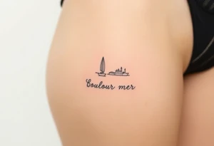 Boulogne sur mer with name underneath tattoo idea