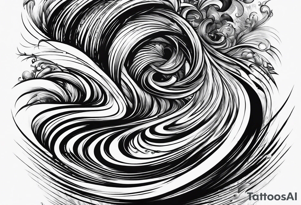 Music tornado skiing tattoo idea