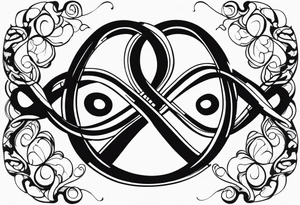 Curvy Infinity Symbol tattoo idea