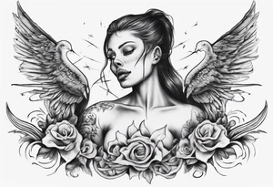 Horizontal inner bicep tattoo. “walk by faith, not by sight” tattoo idea