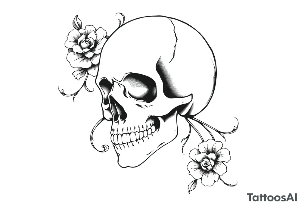 Beauty, Gothic, skull tattoo idea