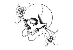 Beauty, Gothic, skull tattoo idea