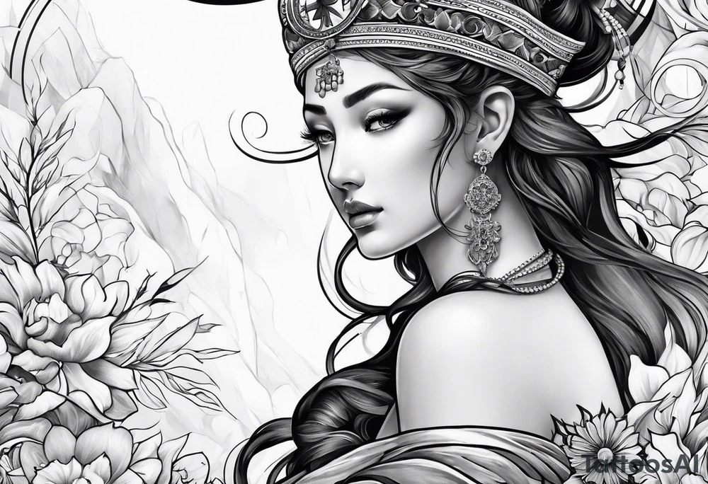 Sleeve tattoo religious tattoo idea