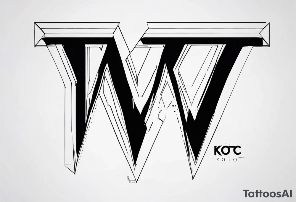 Just the letters KOTC very basic tattoo idea