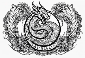 Valhalla serpent dragon tattoo idea