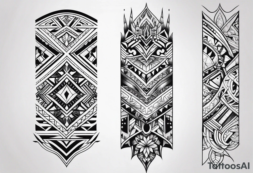 Tribal tattoo half sleeve tattoo idea