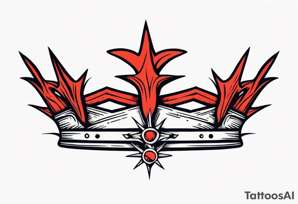 crown of thorns
old school vintage simple traditional design 



bold color simple tattoo idea