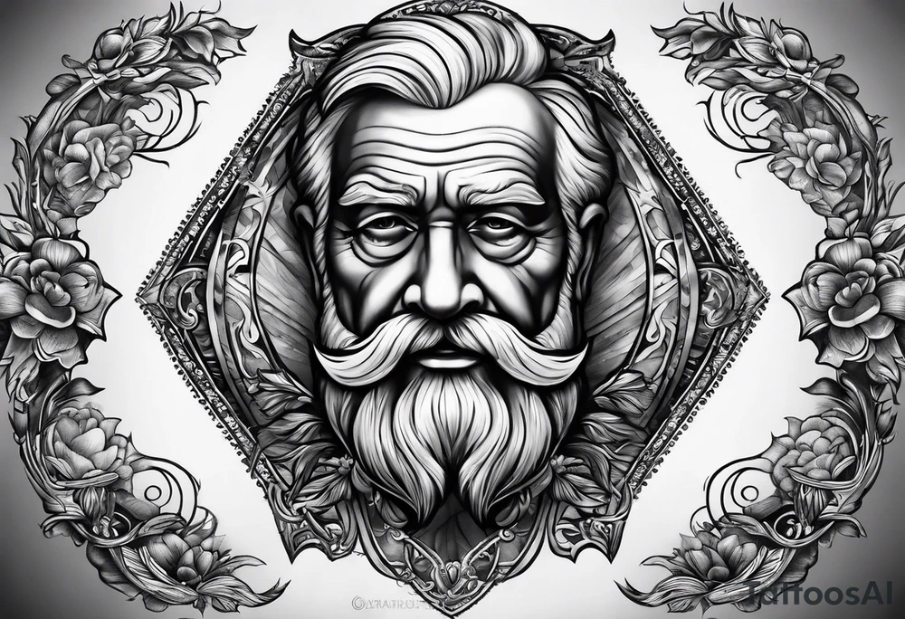 grandfather memorial sunset tattoo idea