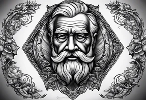 grandfather memorial sunset tattoo idea