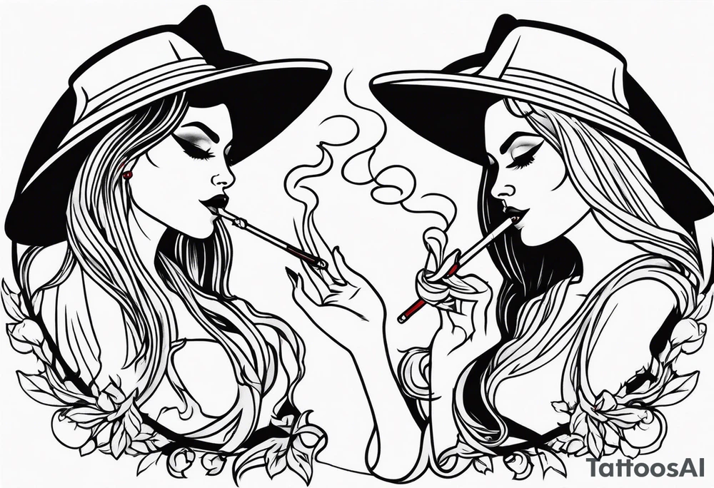 Witches who smoke tattoo idea