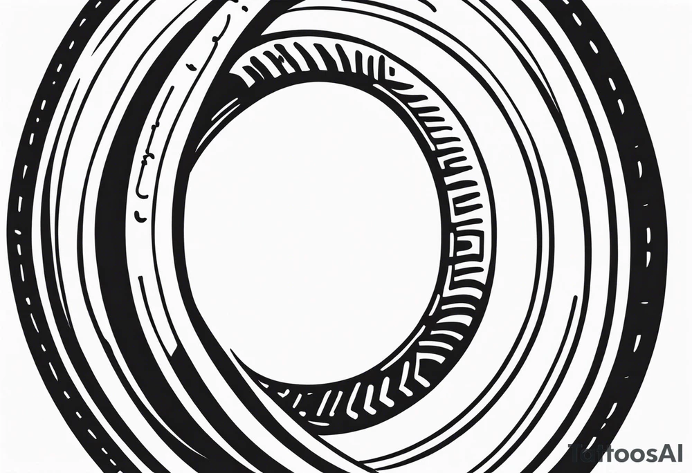 Horseshoe, tire track tattoo idea
