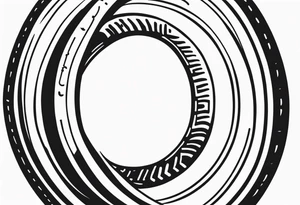 Horseshoe, tire track tattoo idea