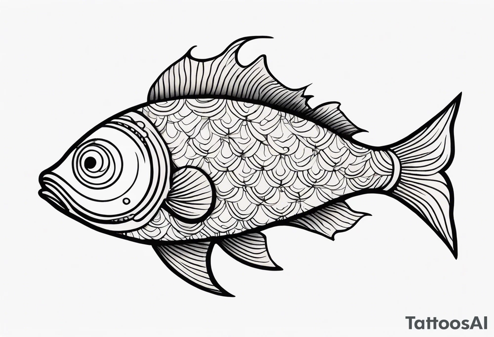 Three eyed fish tattoo idea