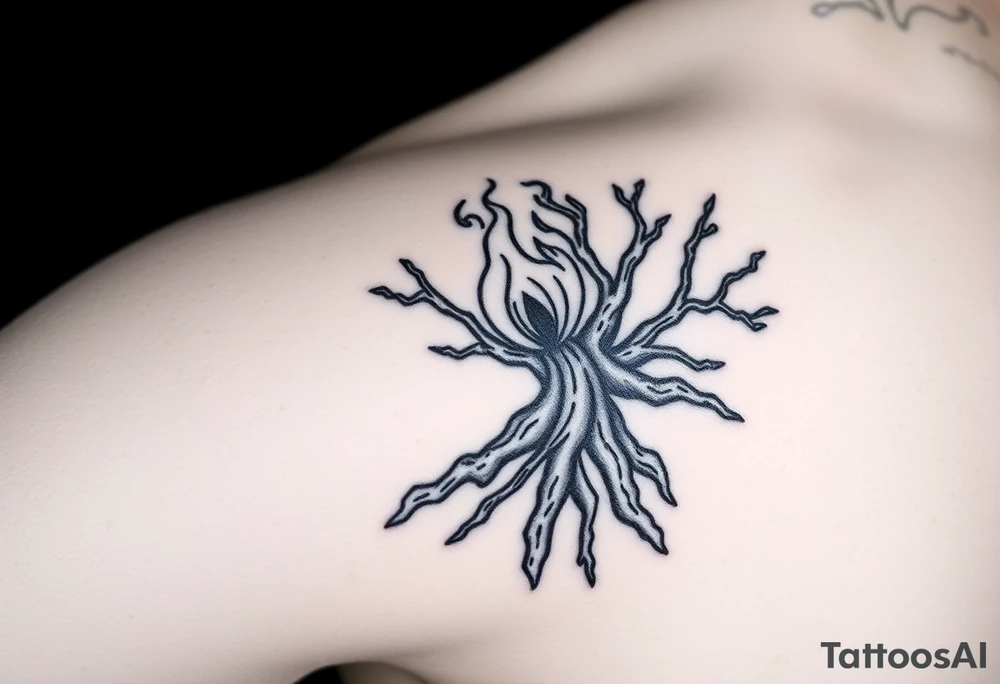 fire in a roots prison tattoo idea
