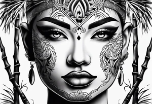 large bamboo tattoo idea