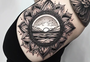 Sun set tattoo idea