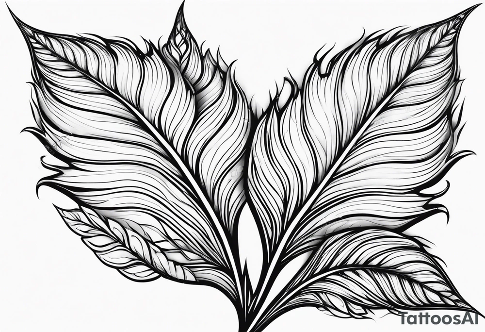 Fractals leaf tattoo idea