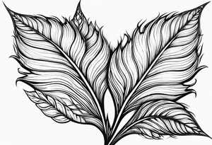 Fractals leaf tattoo idea