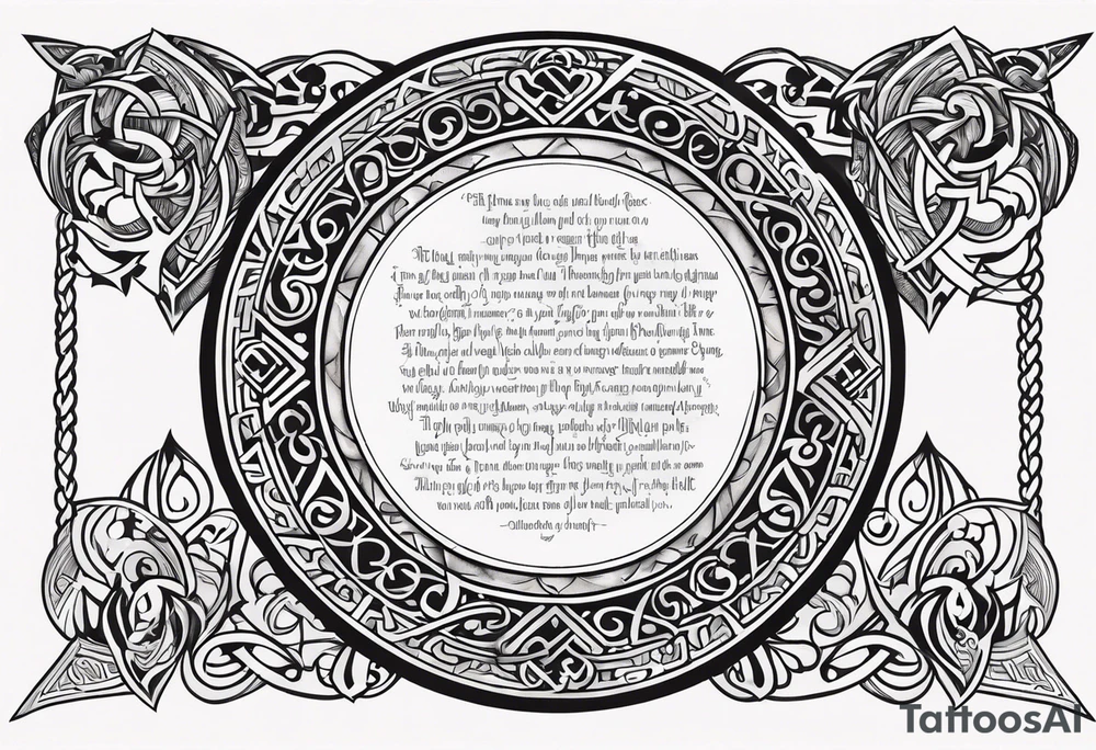 Viking prayer poem tattoo idea