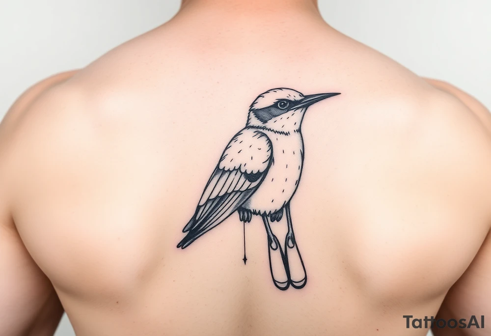 Black and white bluebird tattoo tattoo idea