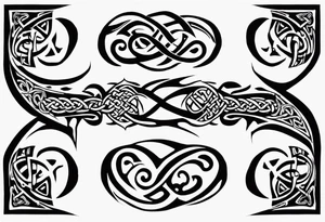 celtic an maori fusion design with a teble cleft. tattoo idea