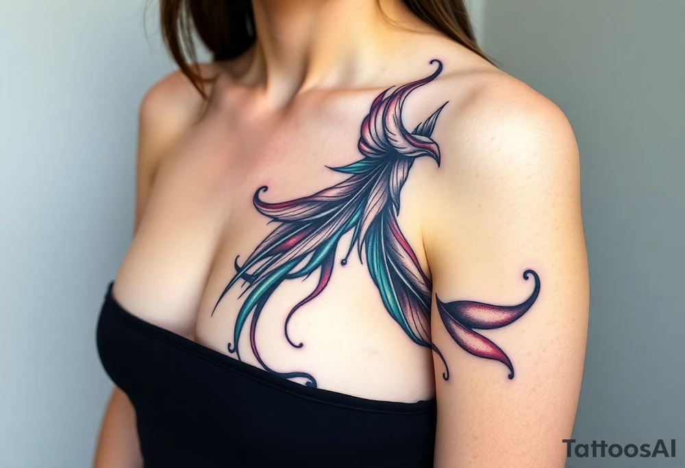 A tatuagem deve expressar força, liberdade e conexão com a multiplicidade da vida, incorporando elementos abstratos e fluidos, com linhas que sugiram movimento e transformação contínua. Evite clichês e busque um design original e significativo. tattoo idea
