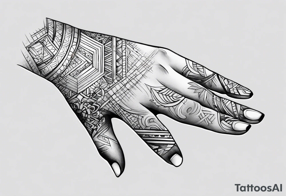 HOPE finger hand tattoo idea