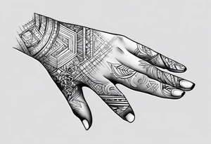 HOPE finger hand tattoo idea