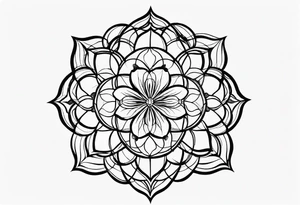 Linear minimalistic flower of life, tattoo idea