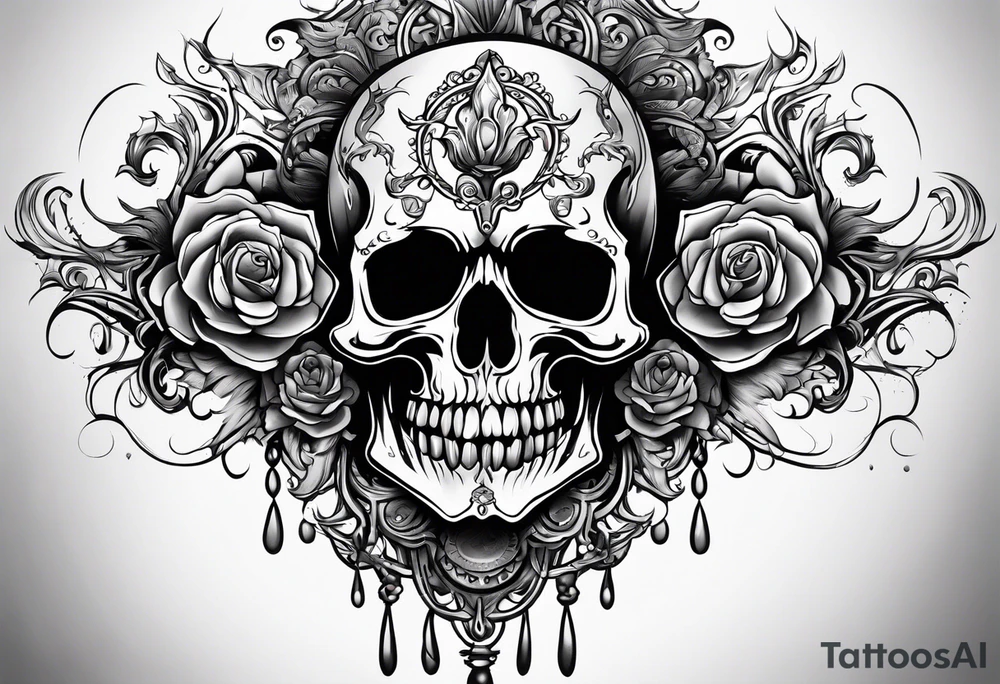 mist death, emphasizing a vague, unclear feeling. tattoo idea