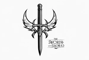 The sword “Needle” from Game of Thrones with the phrase “Stick ‘em with the pointy end” above tattoo idea