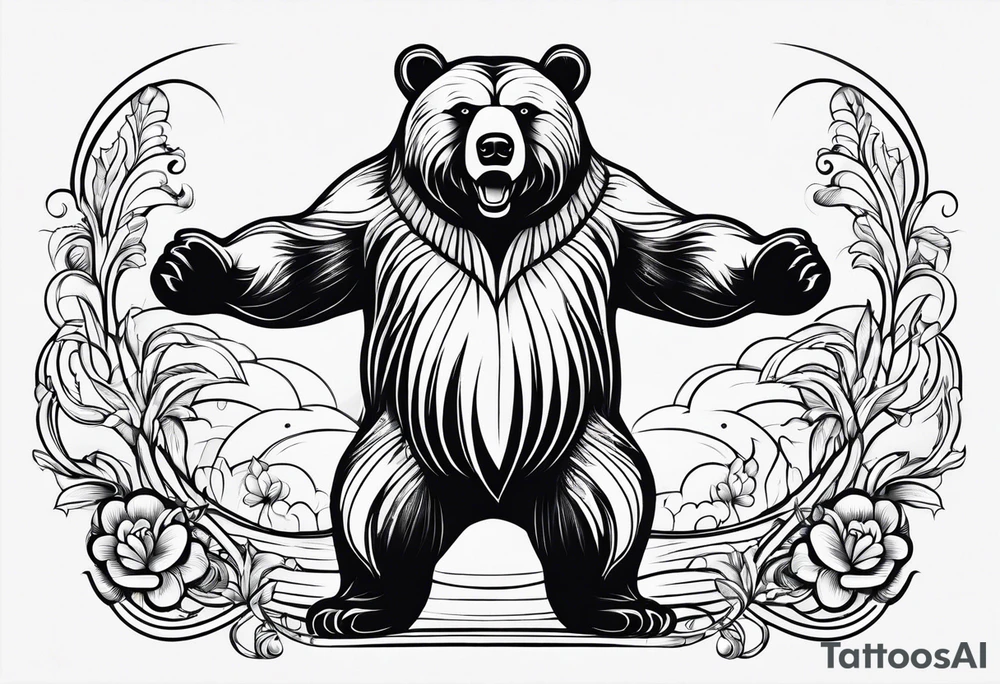 Dancing bear tattoo idea