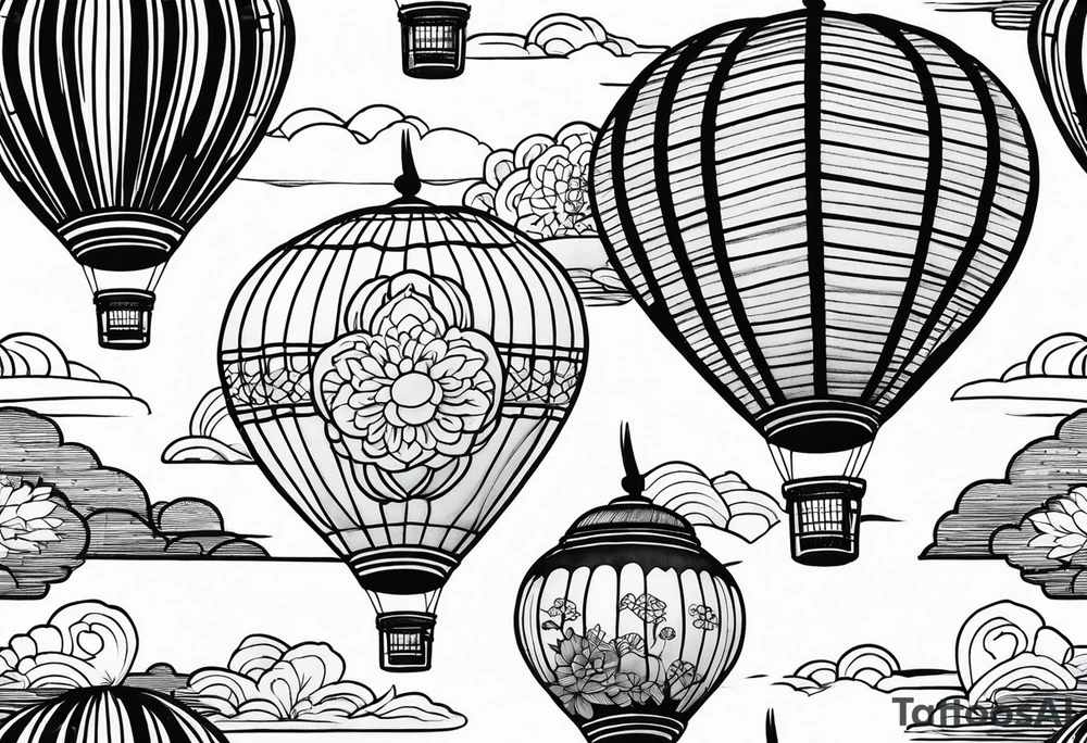 Hot air balloon tattoo idea