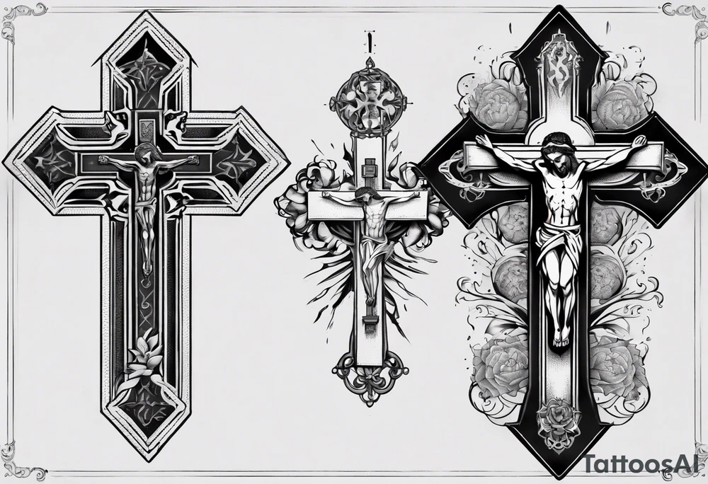 Crucifix tattoo idea