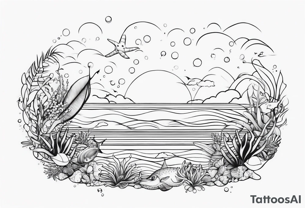 Sea themed tattoo idea