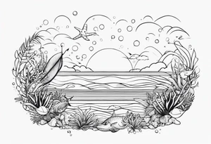 Sea themed tattoo idea