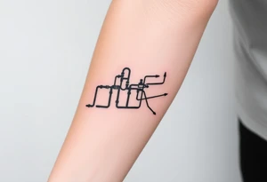 System of pipes that transitions and transforms into veins of forearm tattoo idea