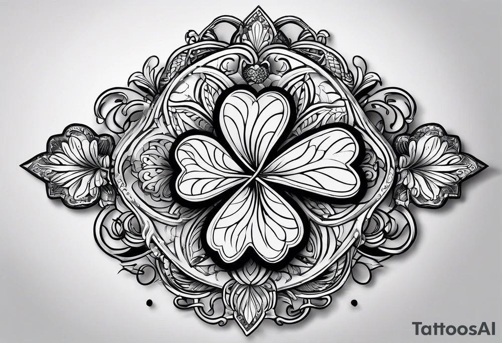Honor Love Respect with 3 1 7 and a four leaf clover tattoo idea