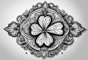 Honor Love Respect with 3 1 7 and a four leaf clover tattoo idea