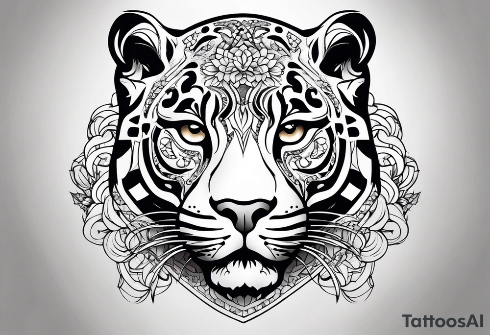 Jaguar head tattoo idea