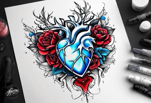 Frozen heart broken tattoo idea