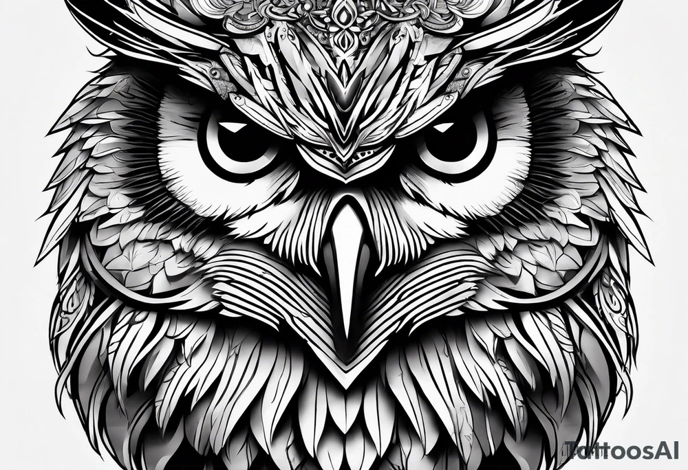 king evil owl tattoo idea