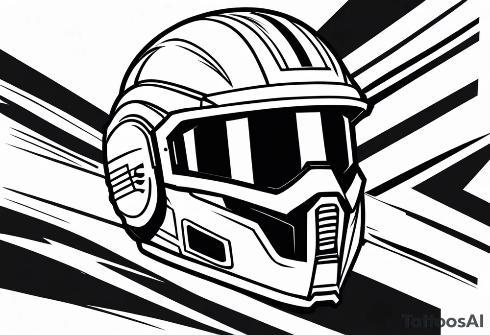 helmet tattoo idea