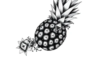 Pineapple,Pubic crown, diamond vagina and anus tattoo idea