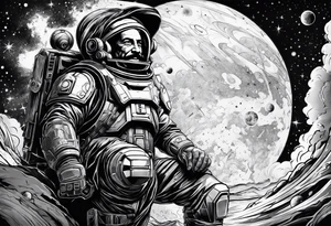 spartan, outer space, Einstein, physics, writing, sleeve tattoo tattoo idea