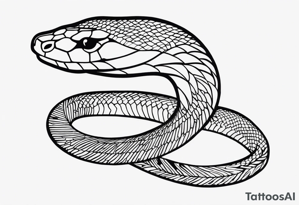 cut snake tattoo idea