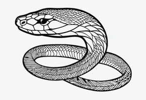 cut snake tattoo idea