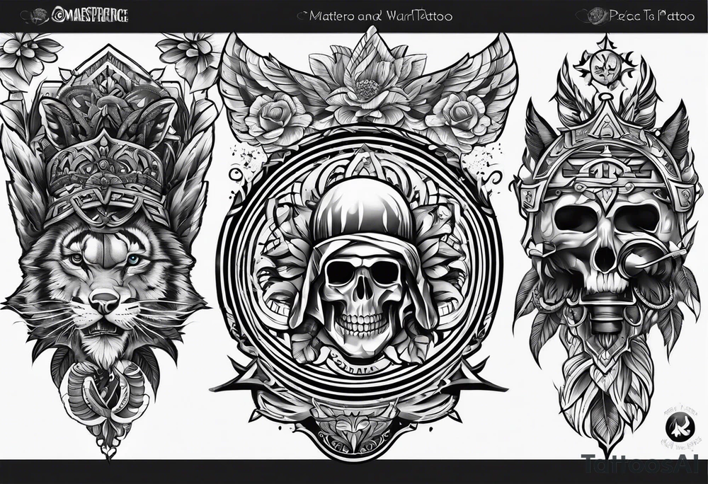 peace and war tattoo idea