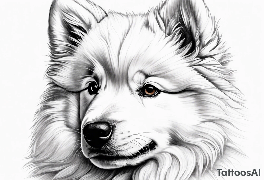 Samoyed puppy tattoo idea
